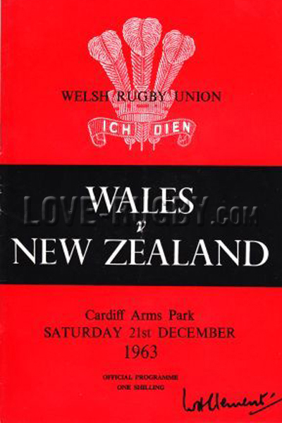 Wales New Zealand 1963 memorabilia